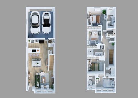Floor plan for 4 beds, 3.5 baths, 1811 sqft